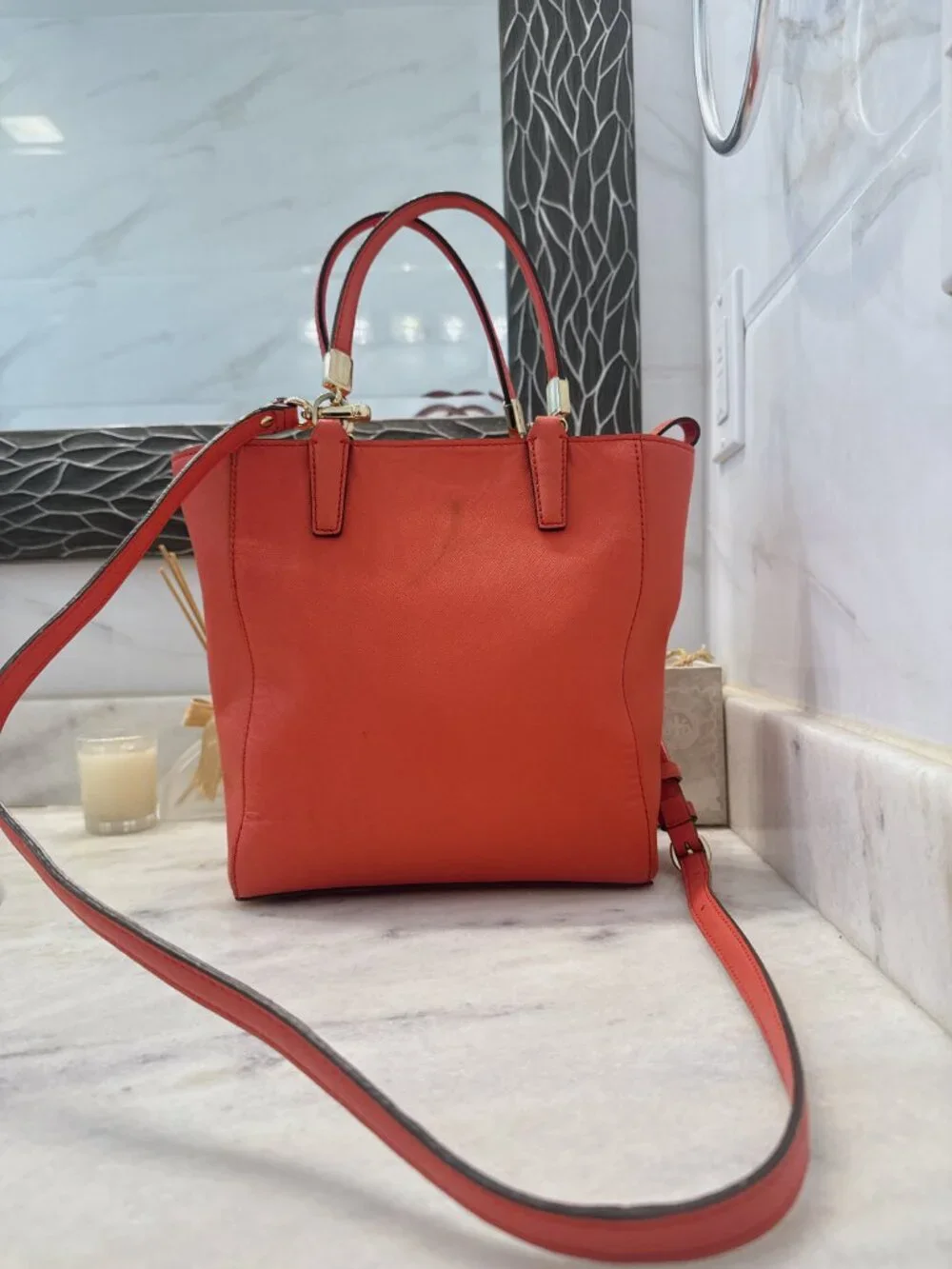 EUC Coach Madison Saffiano Leather Mini Tote Bag